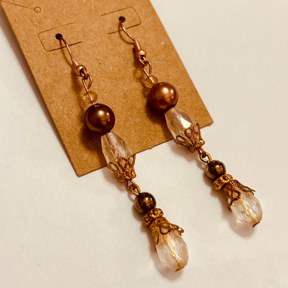 Bohemian Dangle earrings, Brown